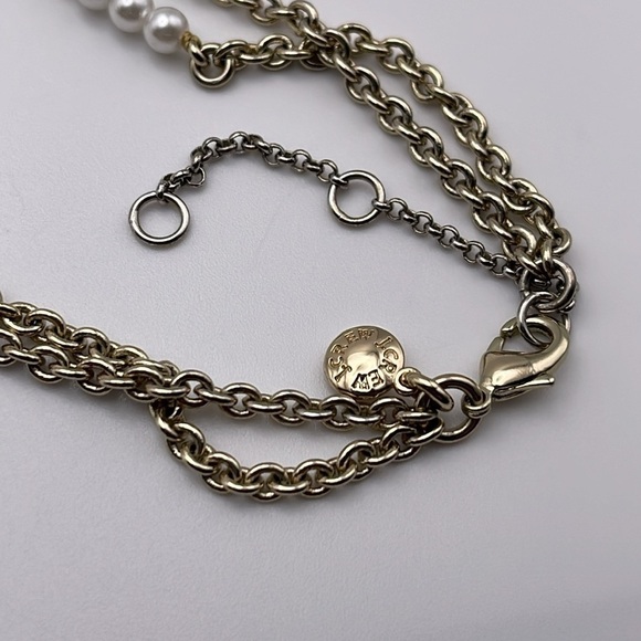 J. Crew Factory Pearl & Gold Resin Necklace - Picture 5 of 8